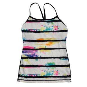 Lululemon‎ Power Y Tank Top Women’s Size 4 Graffiti Print (Rare!)